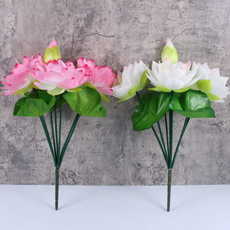 Chinese Style Fake Artificial Lotus Home Living Room Decoration Flowers