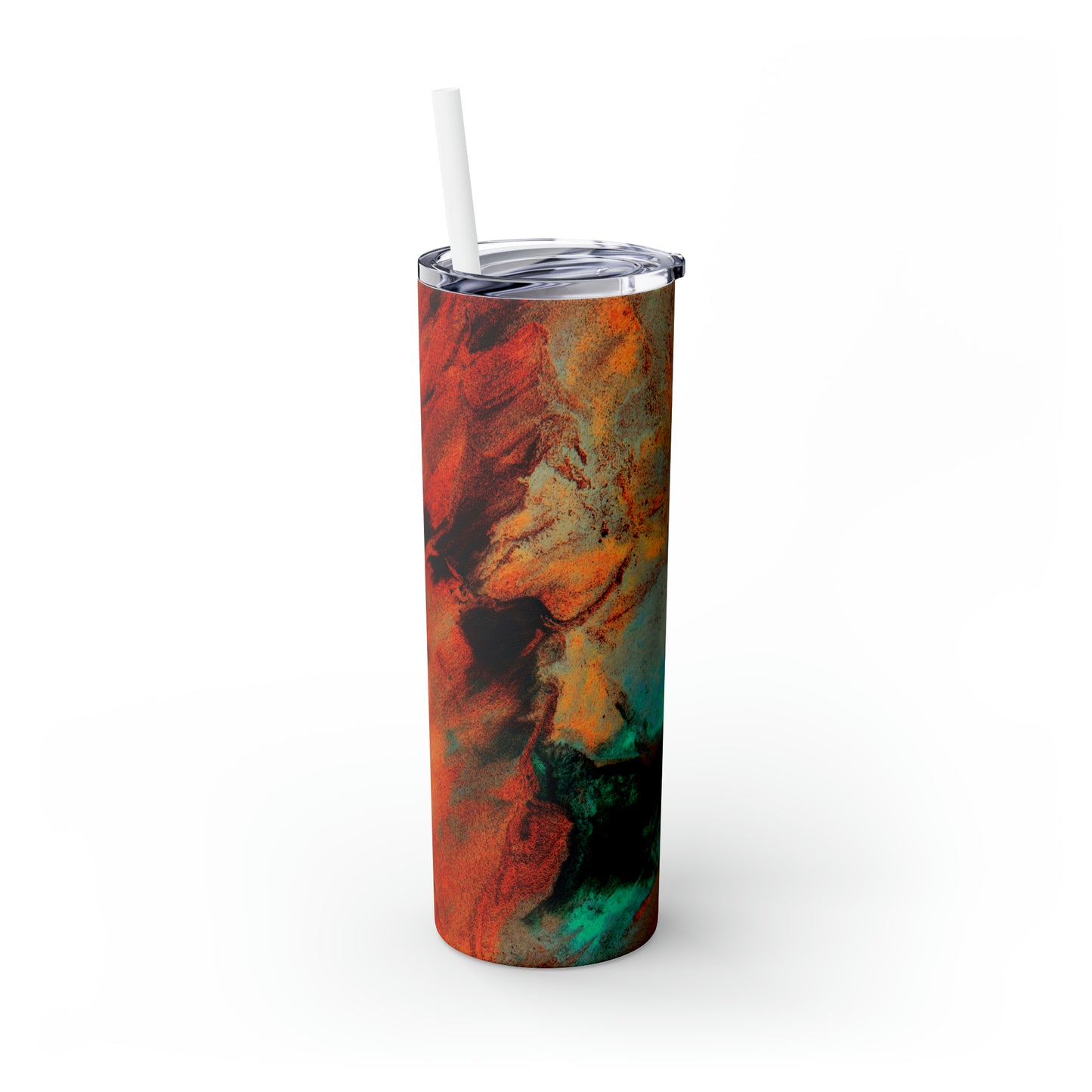 Color naranja - Vaso delgado con pajita Inovax Maars® de 20 oz