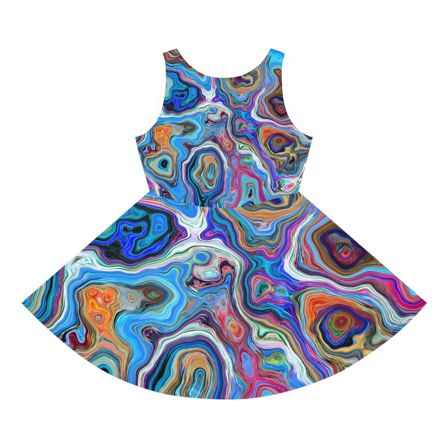 Trippy Liquid - Robe d'été sans manches pour fille Inovax