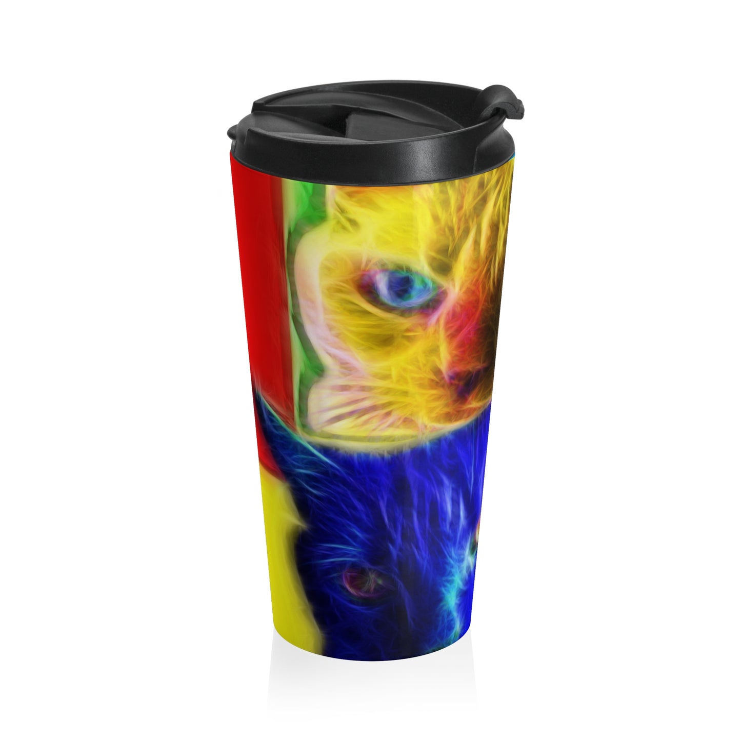 Pop Cats - Taza de viaje de acero inoxidable Inovax