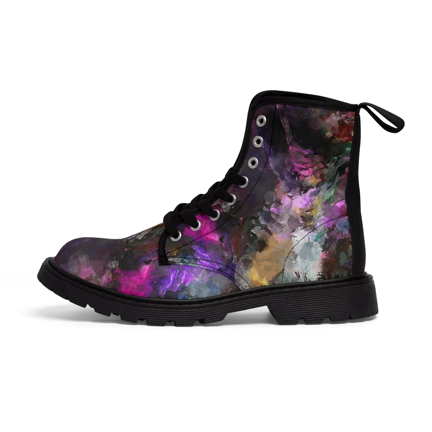 Peinture violette - Bottes en toile pour hommes Inovax