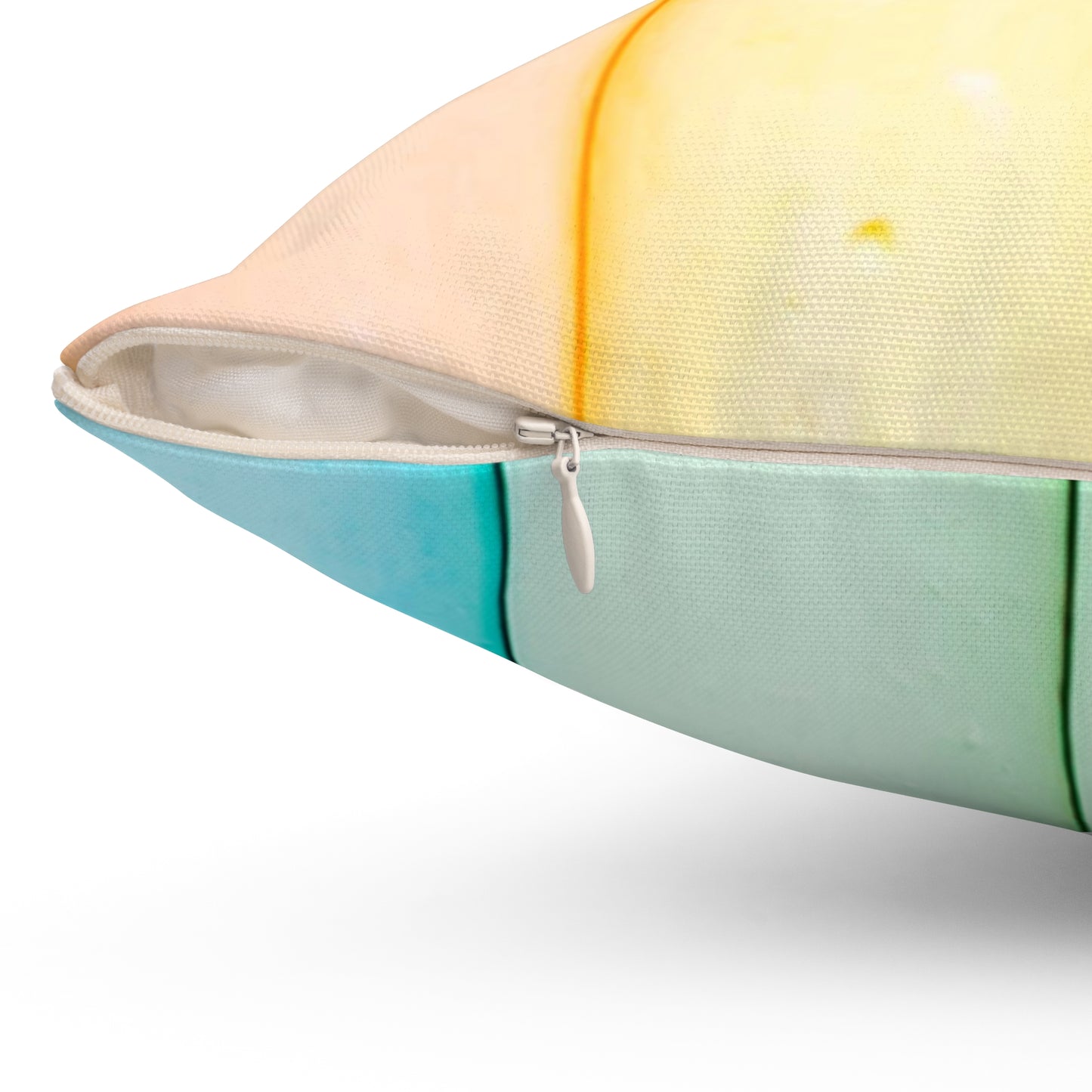 Arco iris - Almohada cuadrada de poliéster hilado Inovax