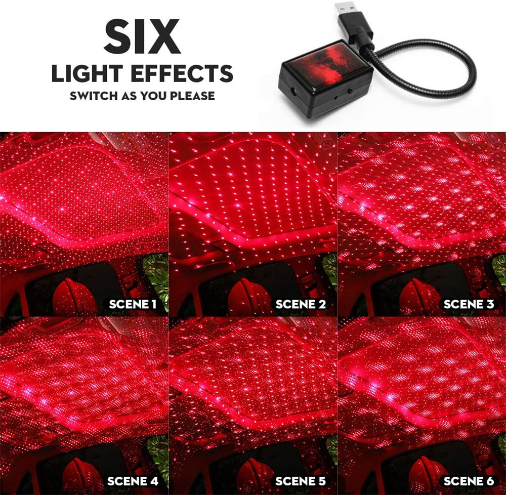 Star Light Projector Party Lights USB LED Light Interior Lighting LED Interior Car Lights Starry Sky Galaxy Night Lights