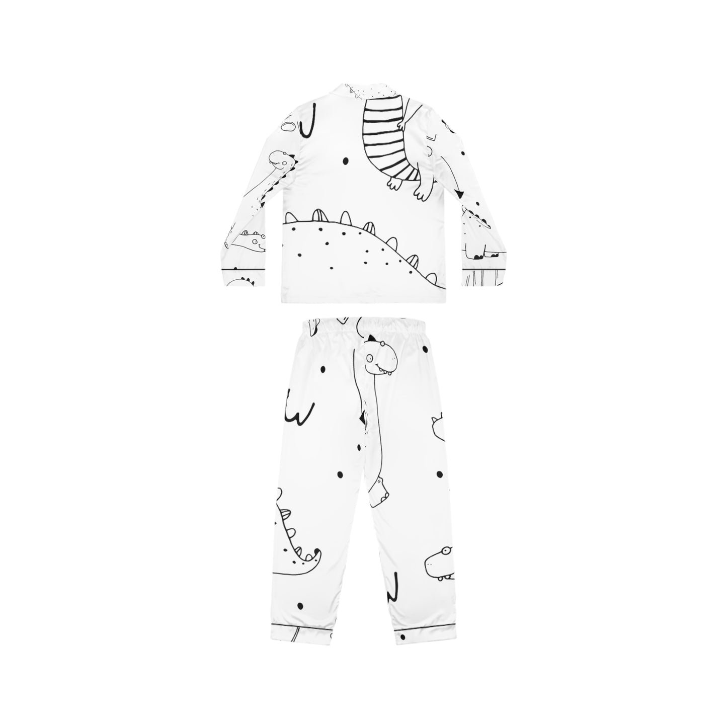 Doodle Dinosaures - Pyjama en satin Inovax pour femme