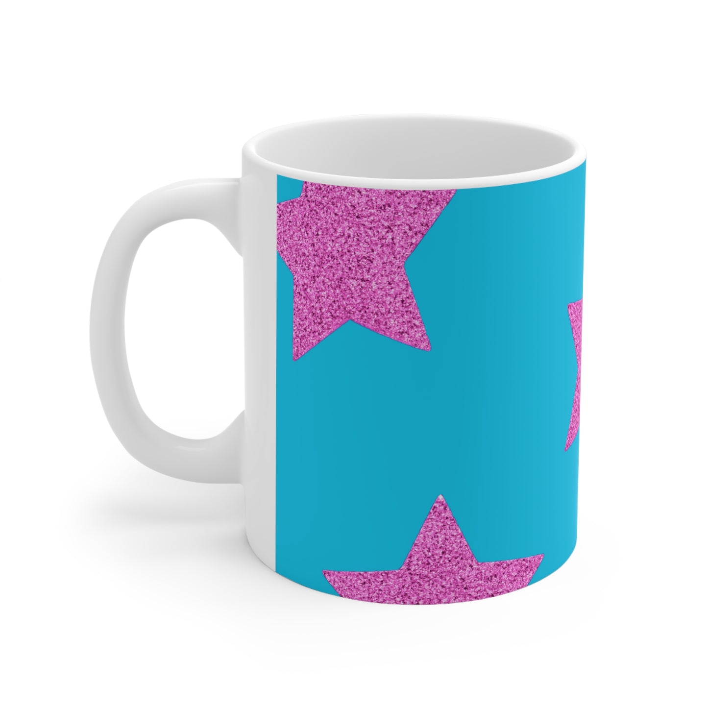 Pink Stars - Inovax Ceramic Mug 11oz