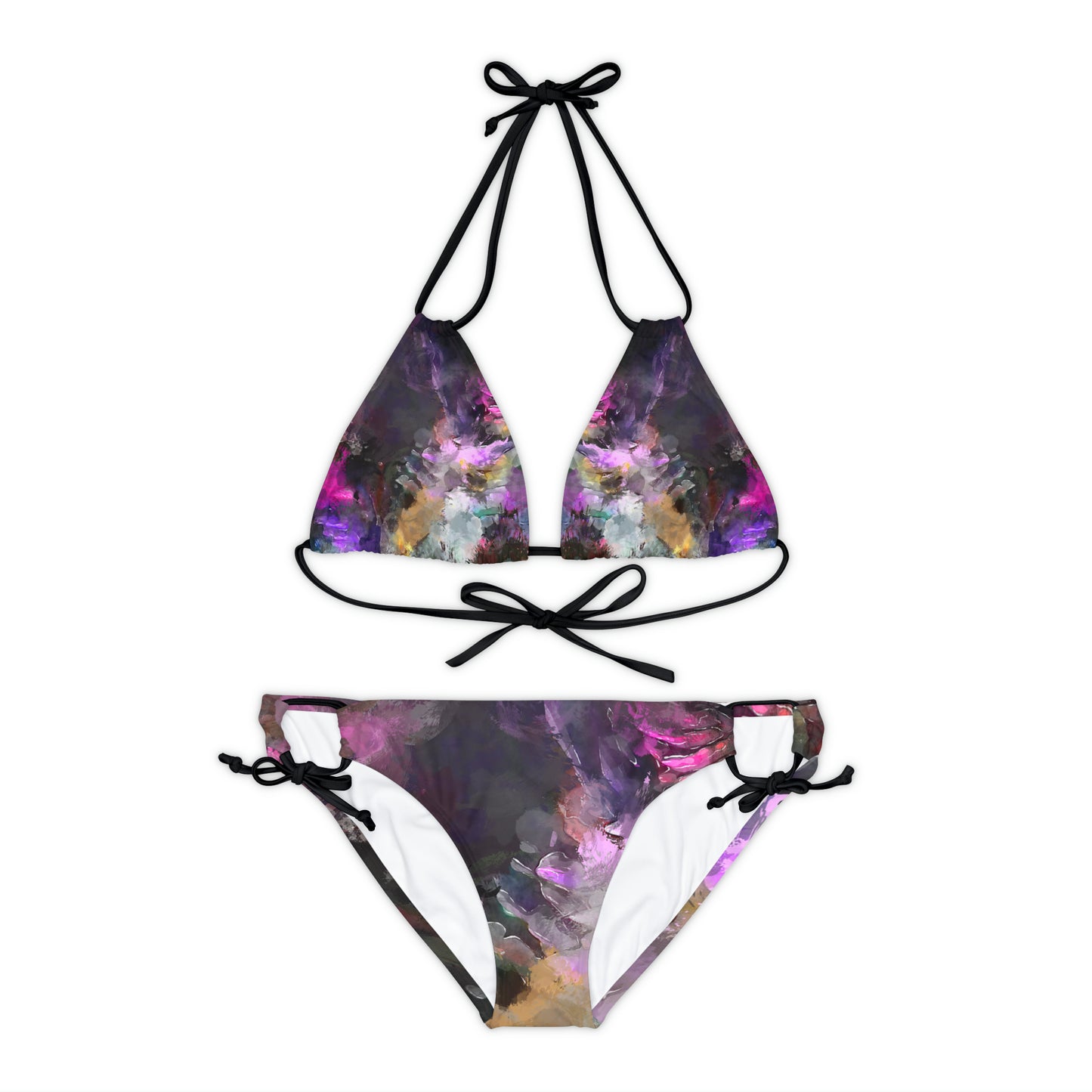 Pintura Púrpura - Conjunto De Bikini De Tiras Inovax