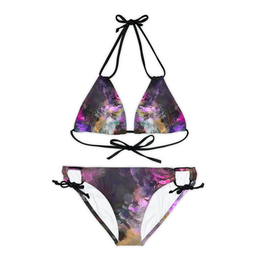 Purple Painting - Inovax Strappy Bikini Set