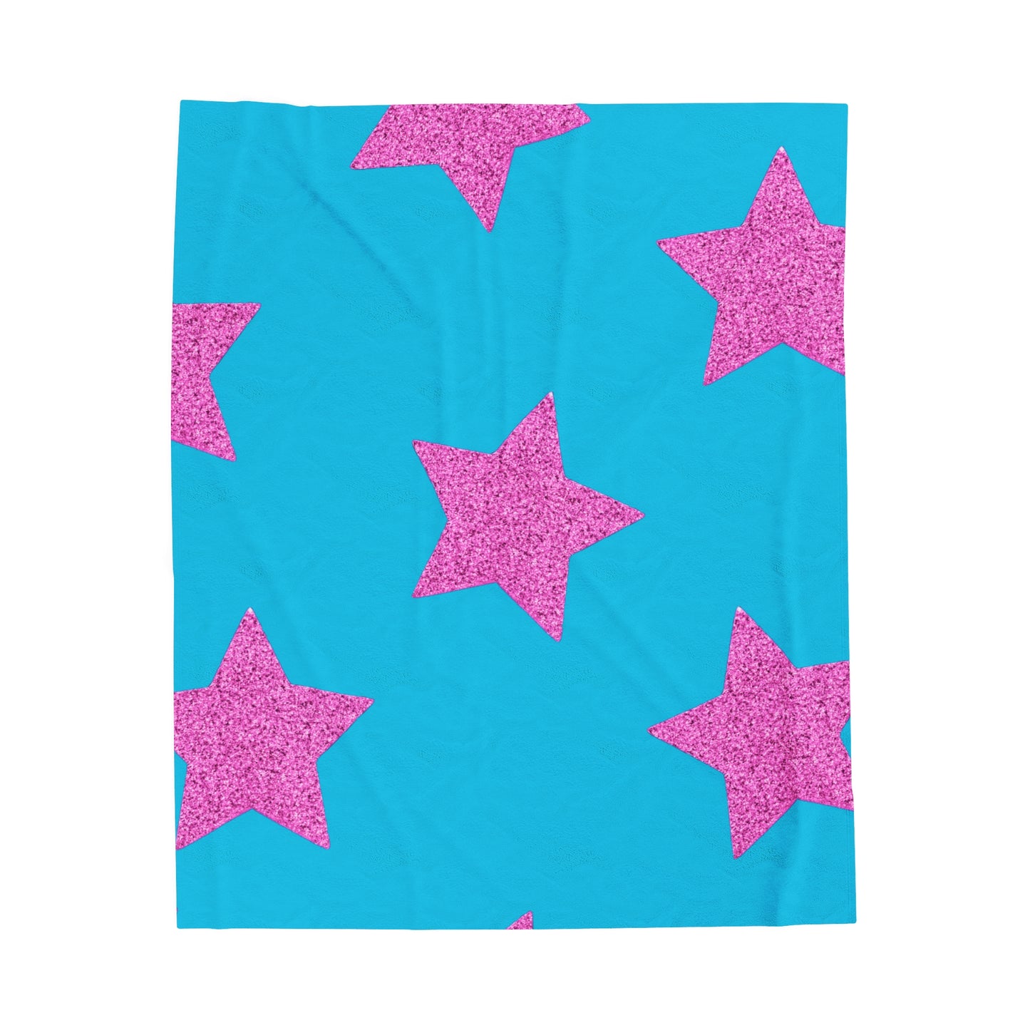 Étoiles roses - Couverture en peluche Inovax Velveteen