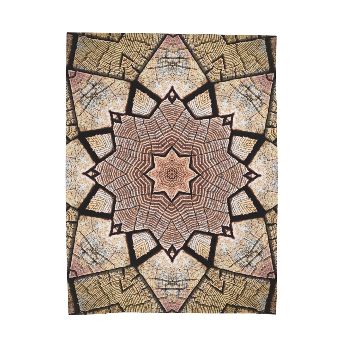 Mandala marron - Couverture en peluche Inovax Velveteen