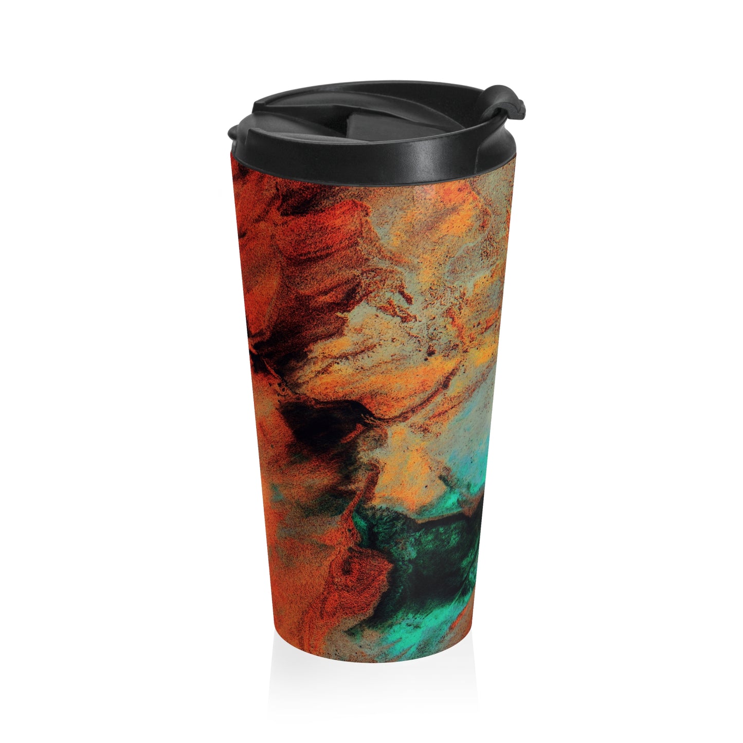 Orange flush - Tasse de voyage en acier inoxydable Inovax