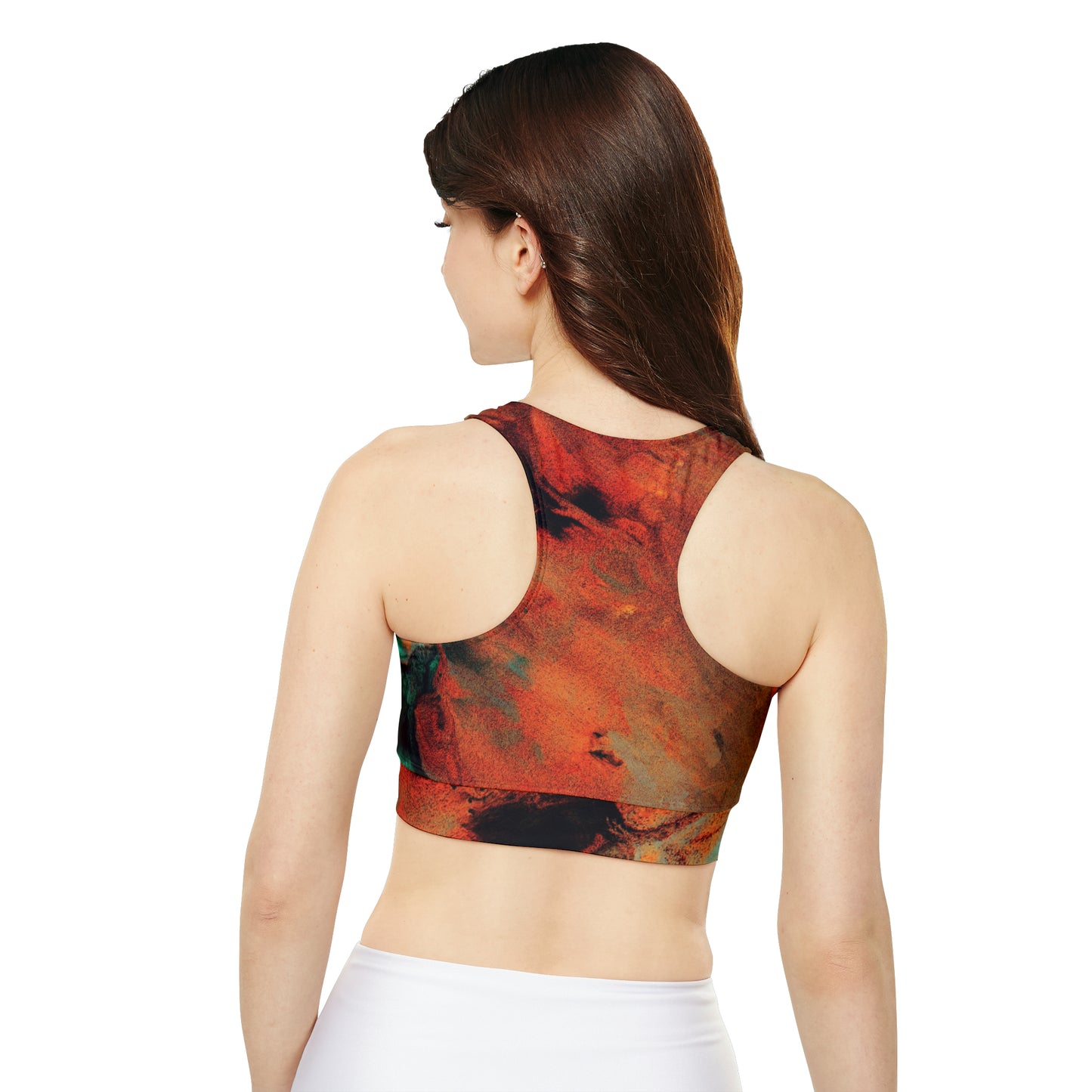 Orange flush - Inovax Padded Sports Bra