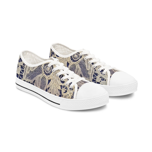 Golden and Blue - Inovax Woman's Low Top Sneakers