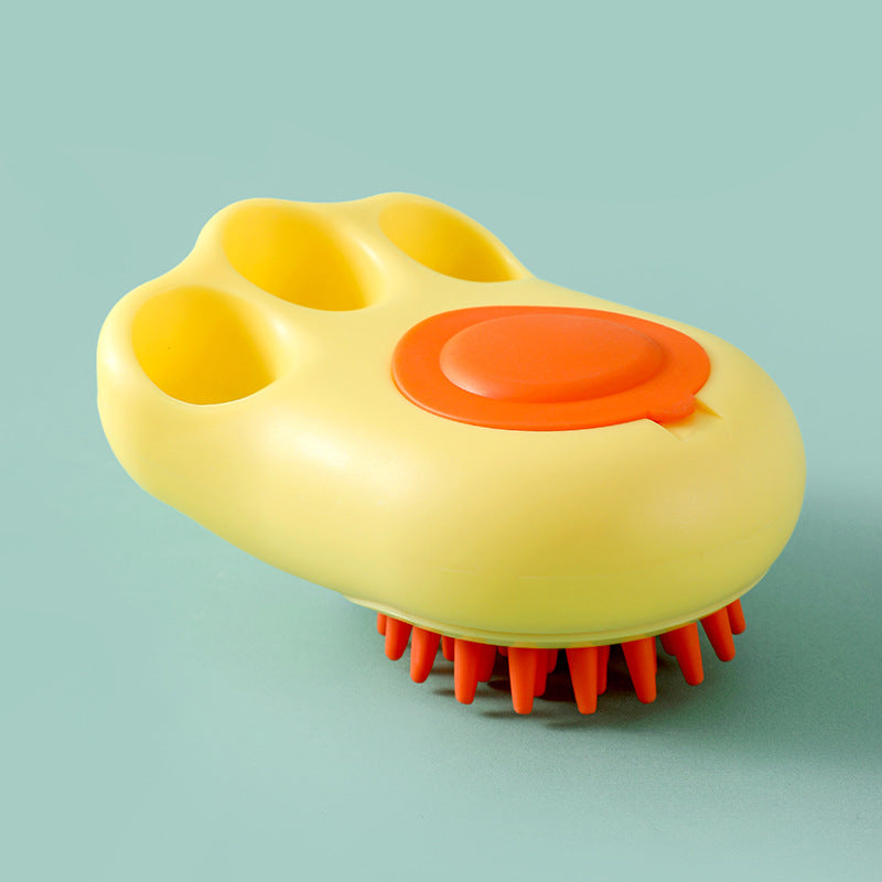 Durable Cat Paw Bath Brush Fine Foaming Labor-saving Cartoon Shape Pet Dog Cat Pet Hair Grooming Brush Reusable Dog Hair Comb Pet Products