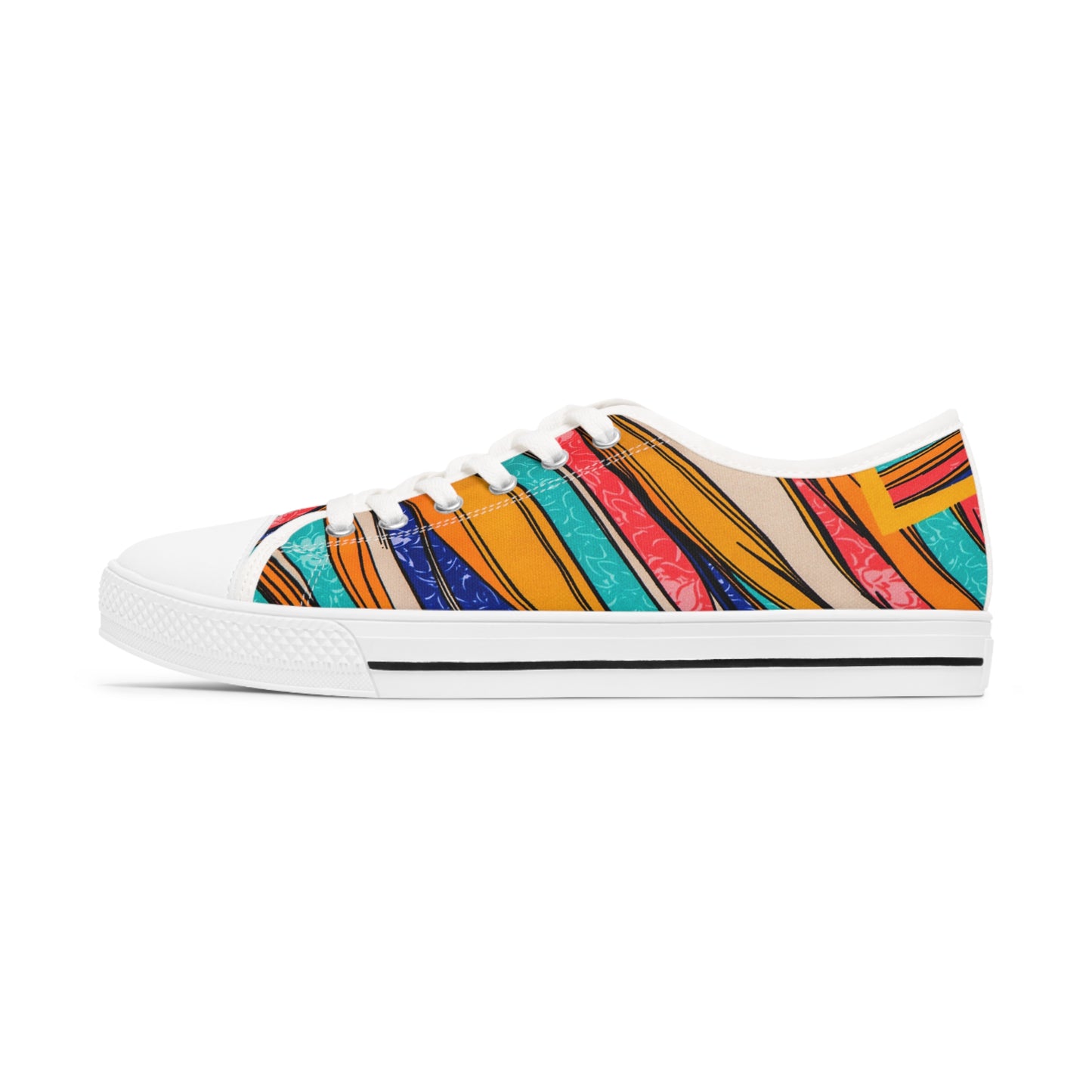 Color Brushstroke - Inovax Woman's Low Top Sneakers