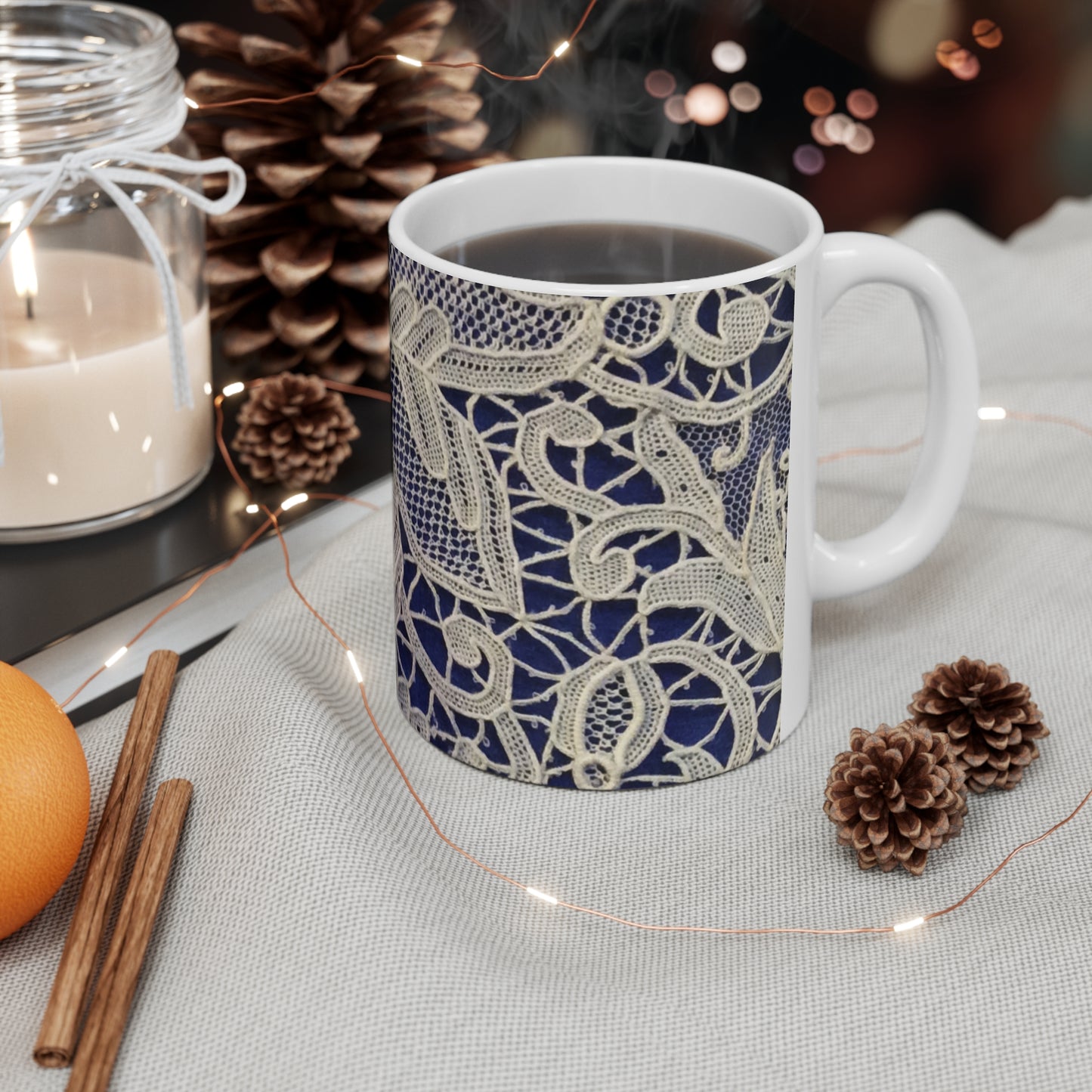 Golden and Blue - Inovax Ceramic Mug 11oz