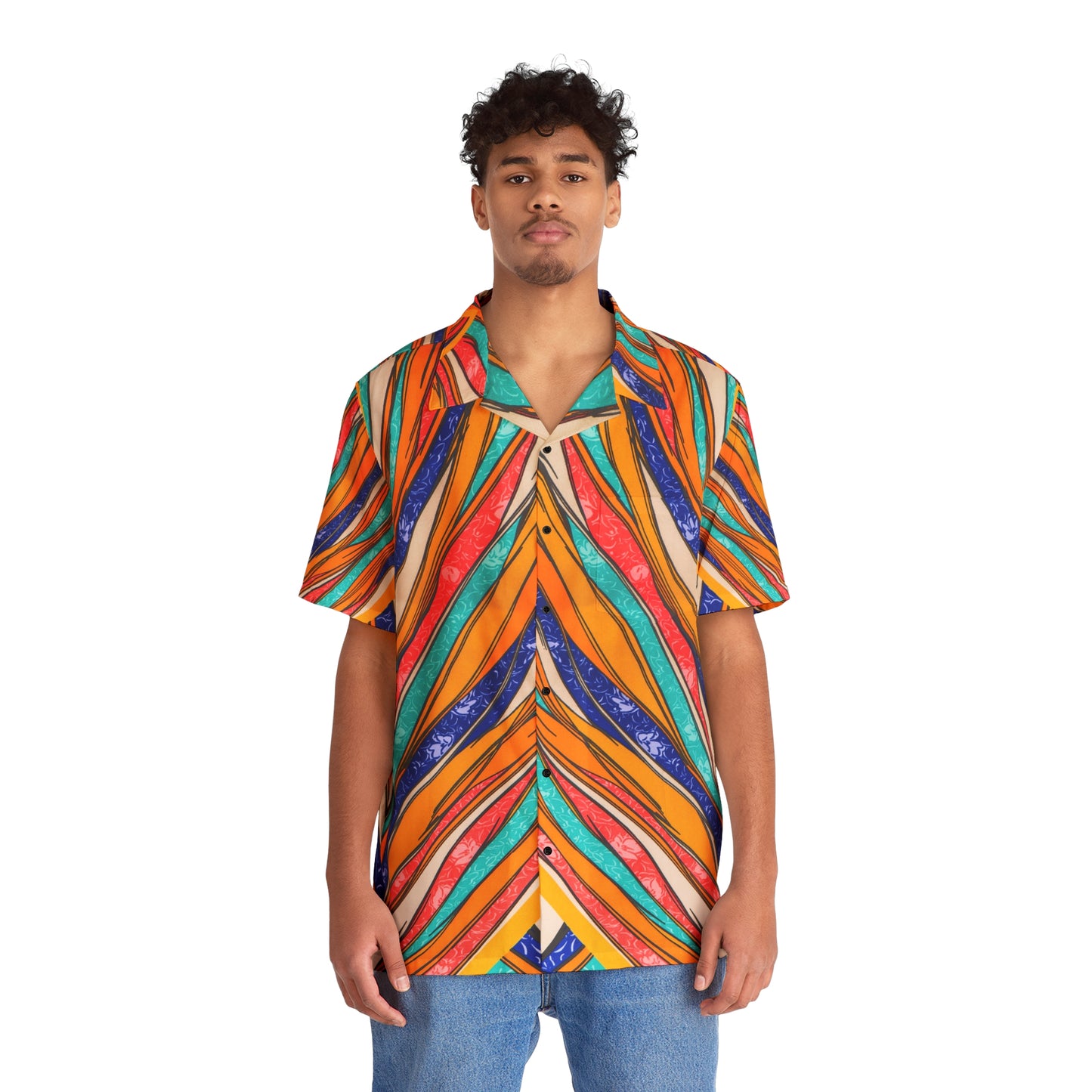 Pincelada de color - Camisa hawaiana para hombre Inovax