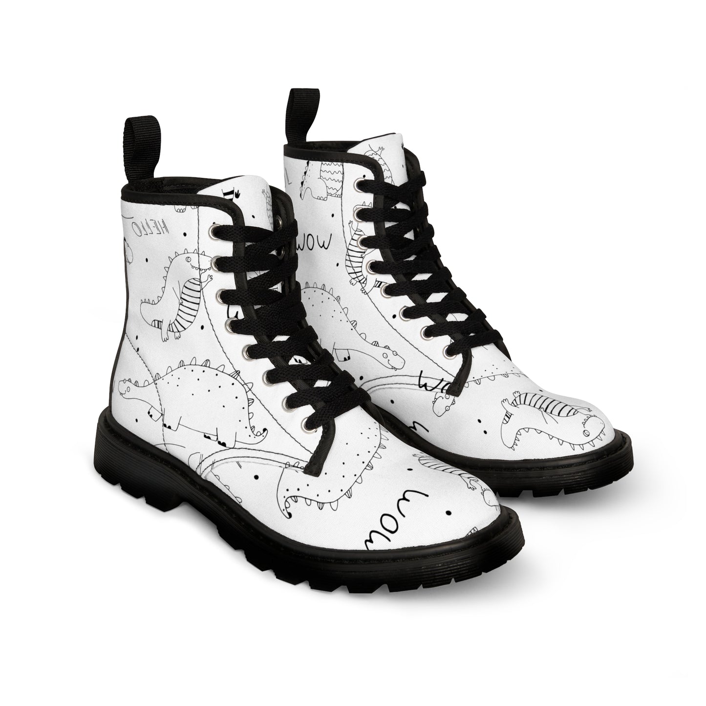 Doodle Dinosours - Bottes en toile Inovax pour hommes