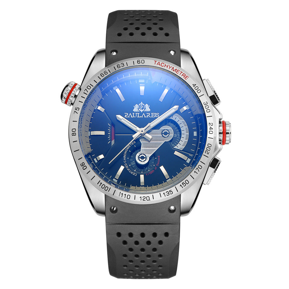 Montre pour hommes classique à bande noctilumineuse multifonctionnelle mécanique automatique