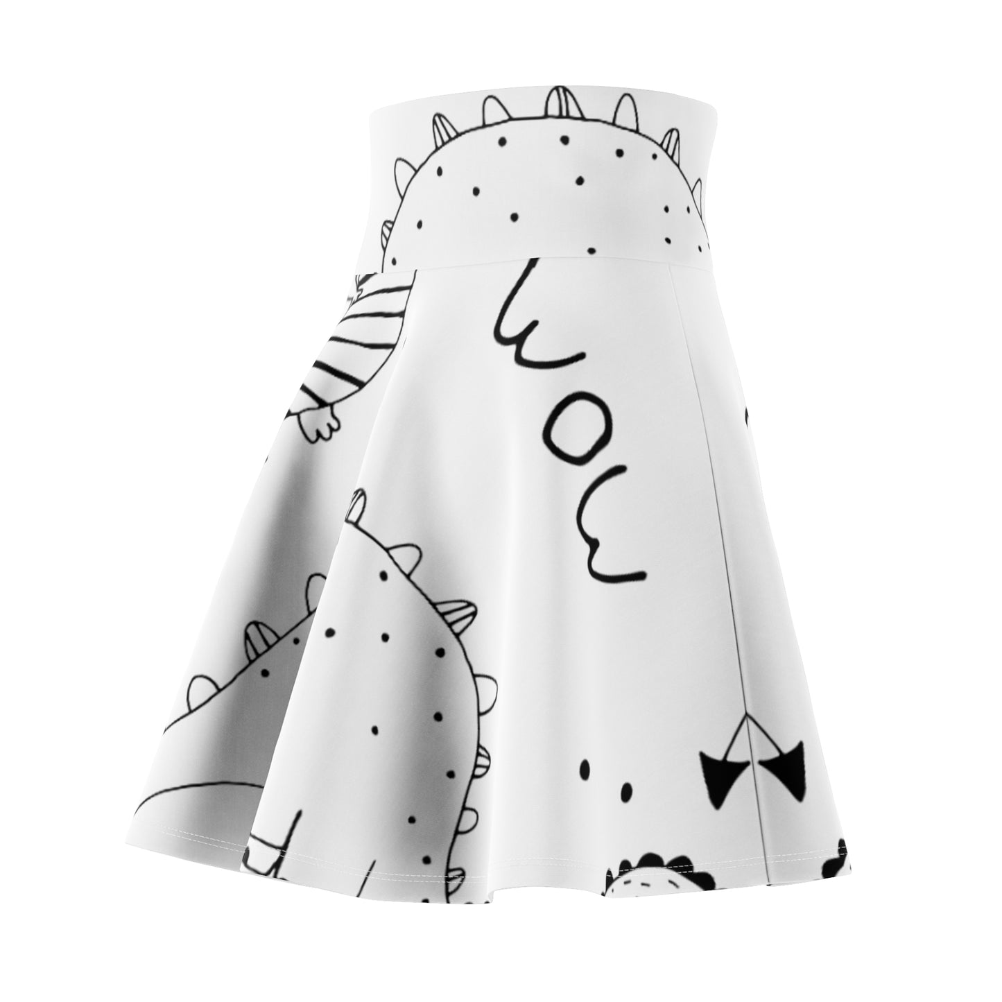 Doodle Dinosours - Falda Skater Mujer Inovax