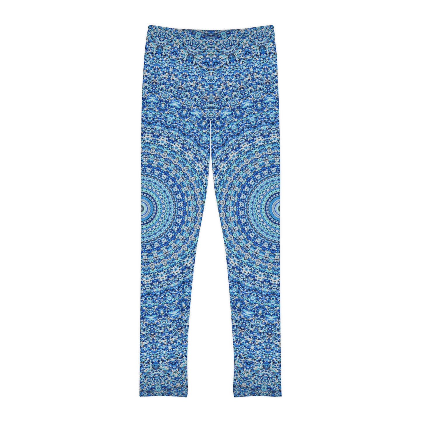 Mandala bleu - Leggings pleine longueur pour jeunes Inovax