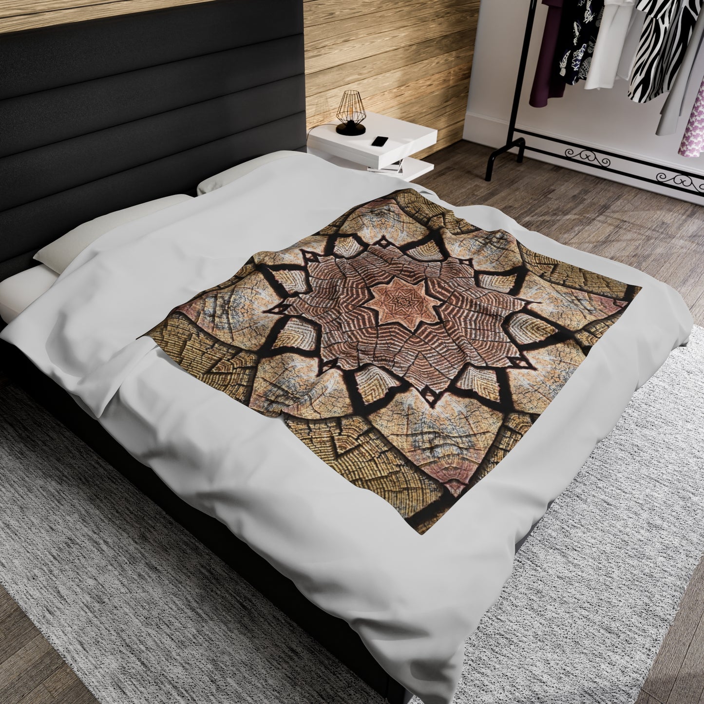 Brown Mandala - Inovax Velveteen Plush Blanket