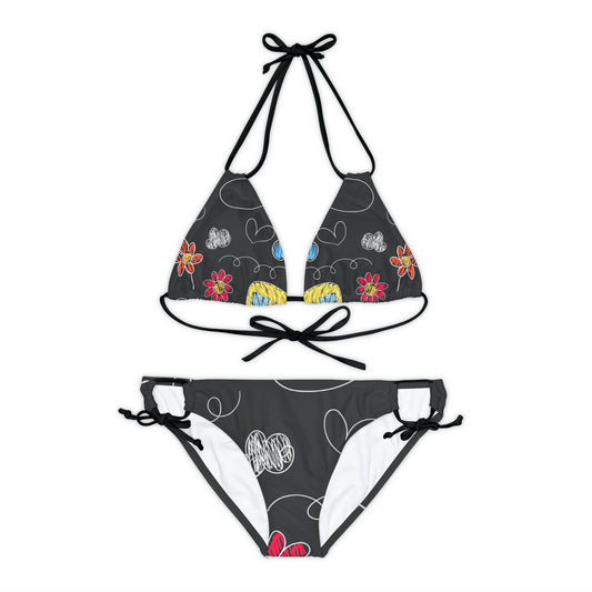 Kids Doodle Playground - Conjunto de bikini con tiras Inovax