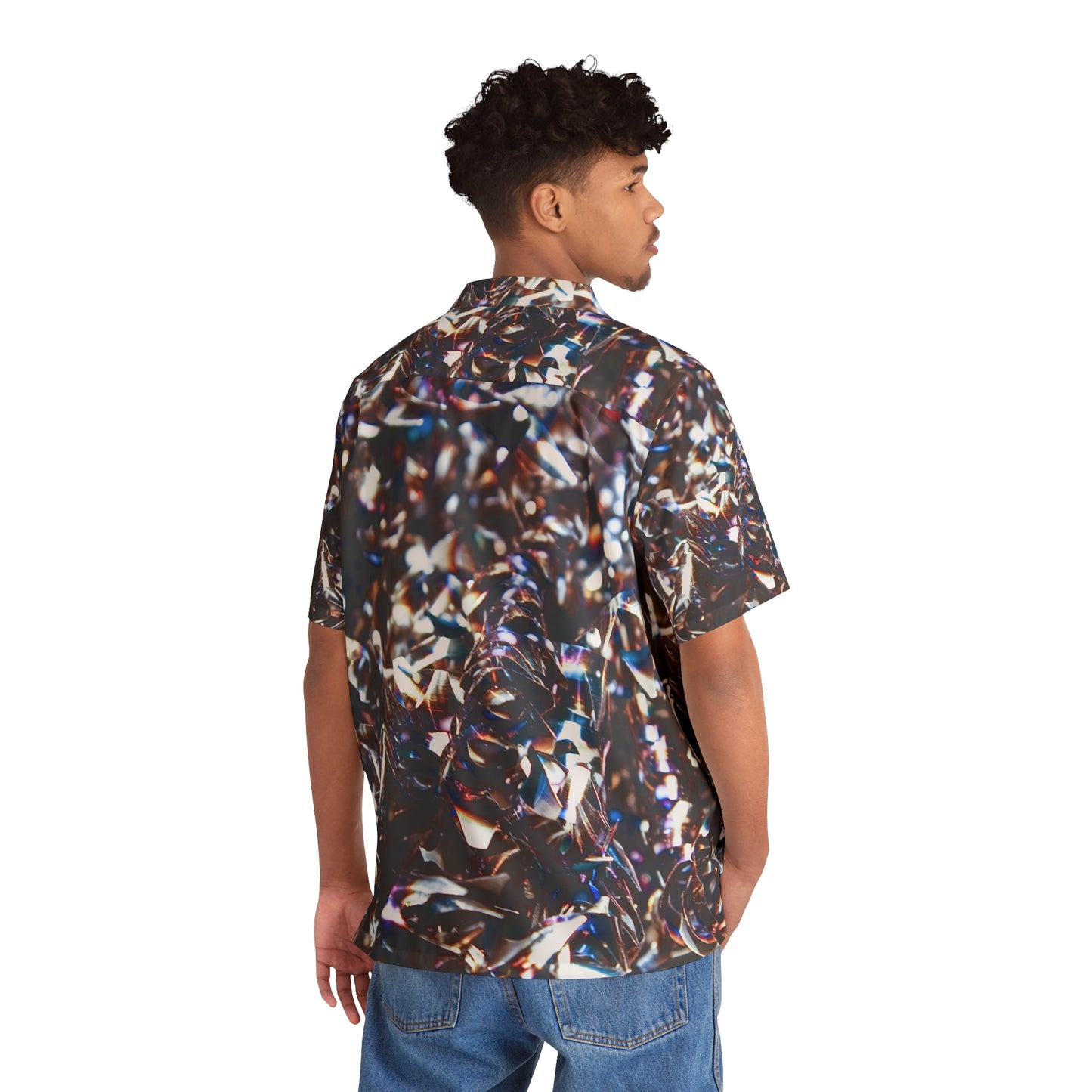 Liquid Metalic - Camisa hawaiana para hombre Inovax