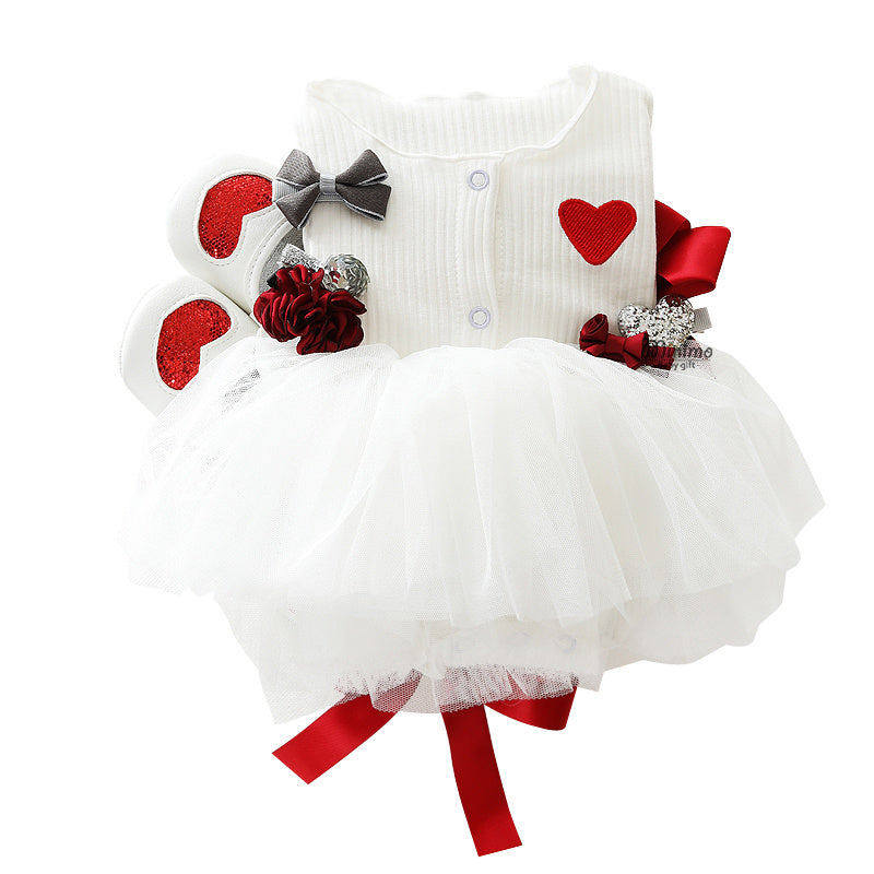 Costume de nouveau-né de vêtements de bébé de petite fille douce et mignonne de style occidental