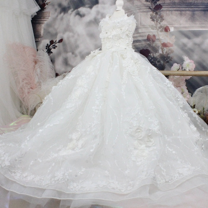 Heavy-duty Embroidered Tail Wedding Dress