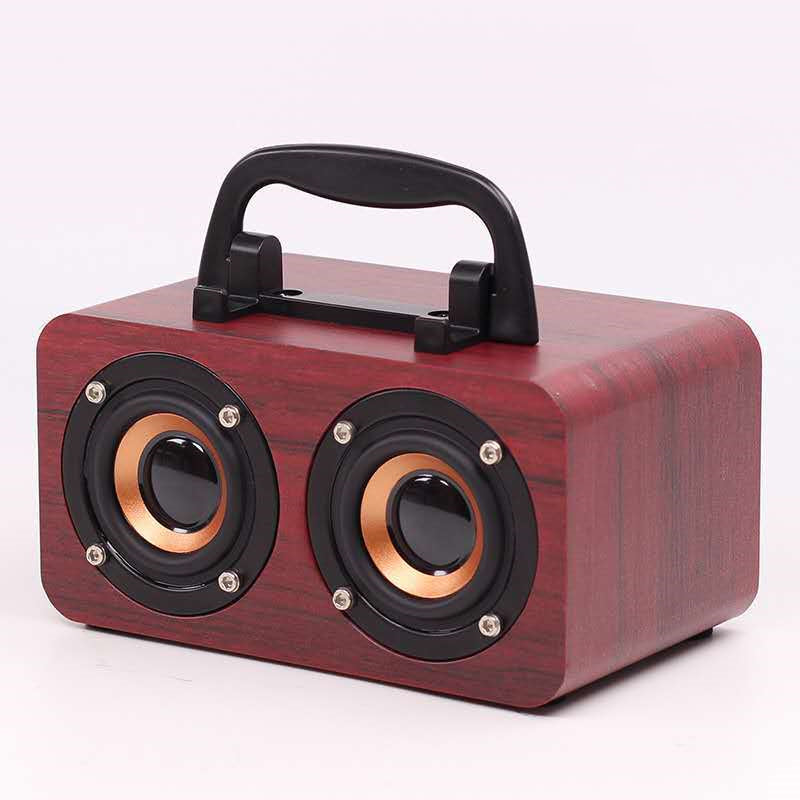 Altavoz Bluetooth inalámbrico de madera portátil al aire libre