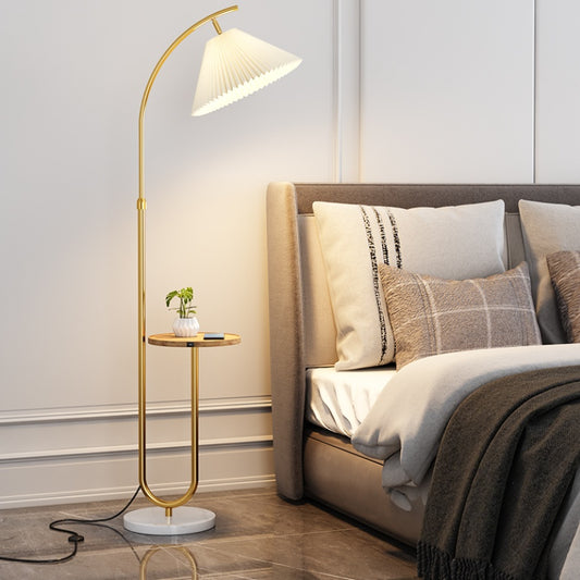 Pleated Floor Lamp Nordic Living Room Bedroom Wireless Charging Model