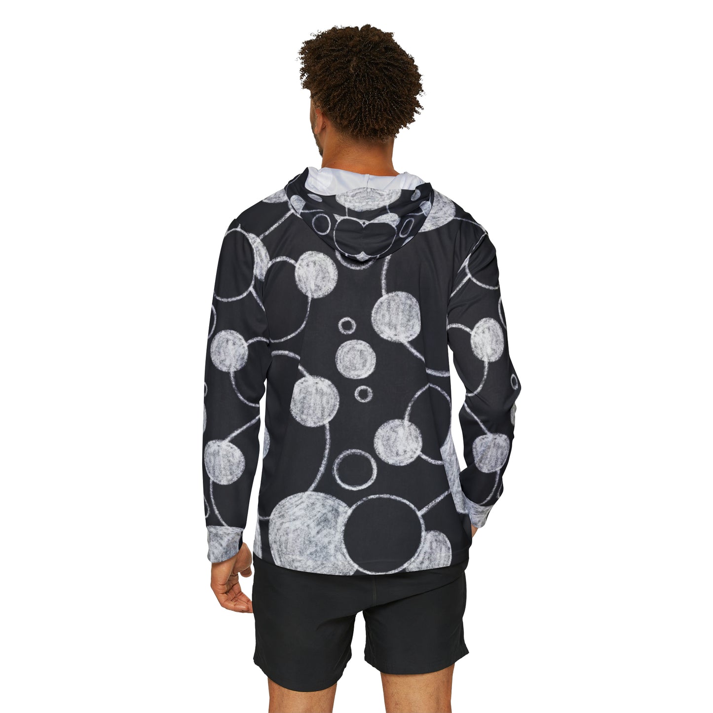 Black Dots - Sudadera con capucha deportiva de calentamiento para hombre