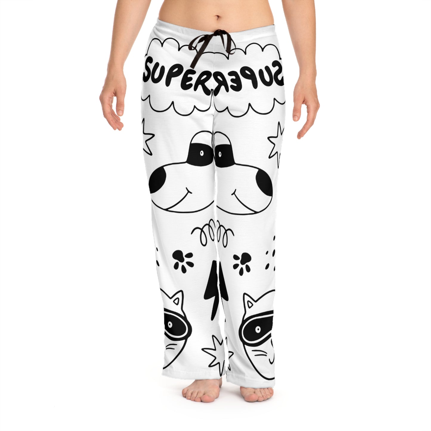 Doodle Dogs & Cats - Inovax Women's Pajama Pants