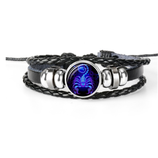 Bracelet Constellation du Zodiaque Bracelet Design Tressé Pour Hommes Femmes Enfants