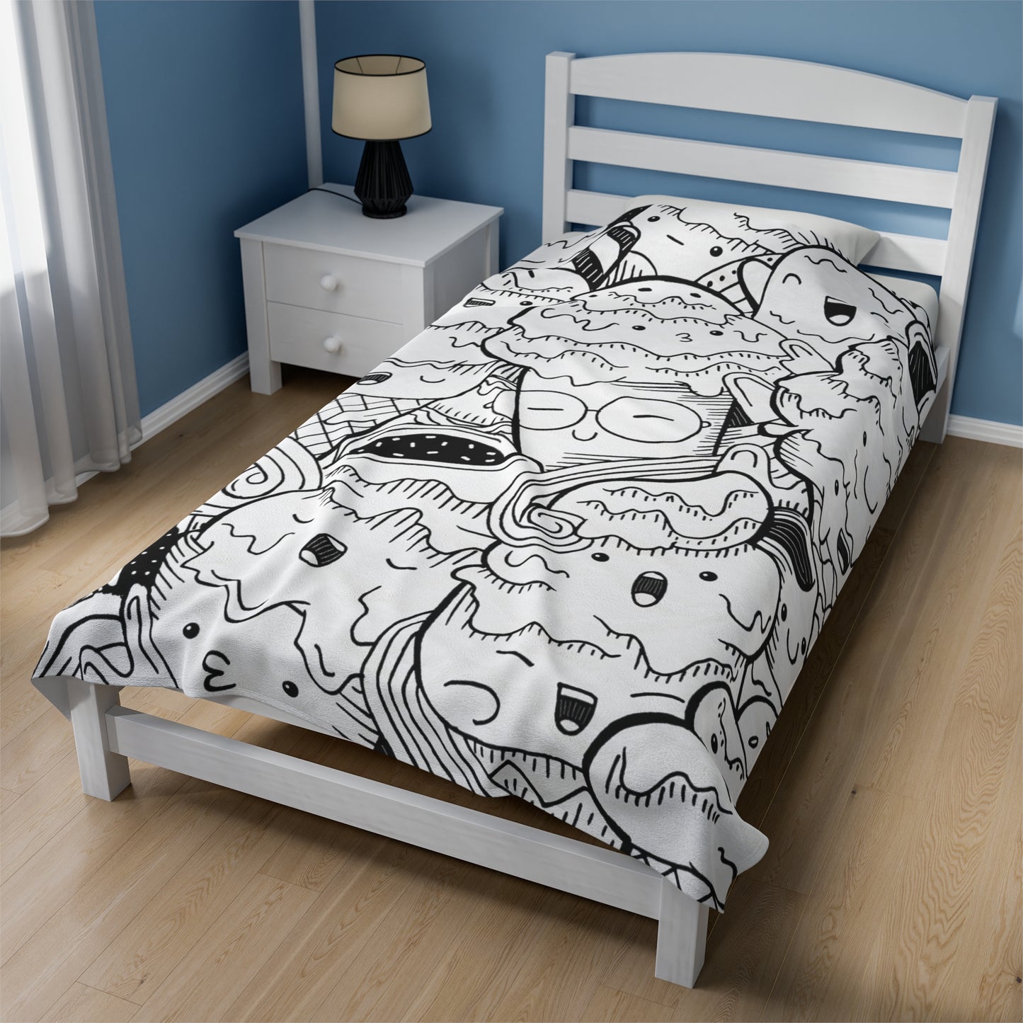 Doodle Icecream - Inovax Velveteen Plush Blanket