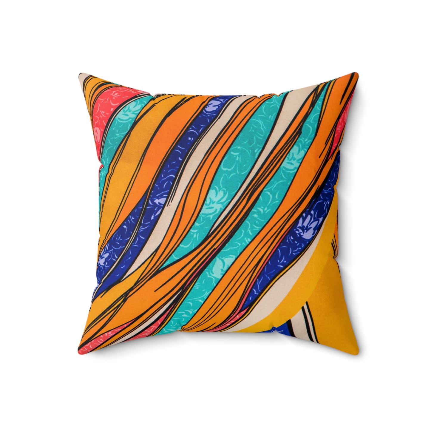 Color Brushstroke - Inovax Spun Polyester Square Pillow