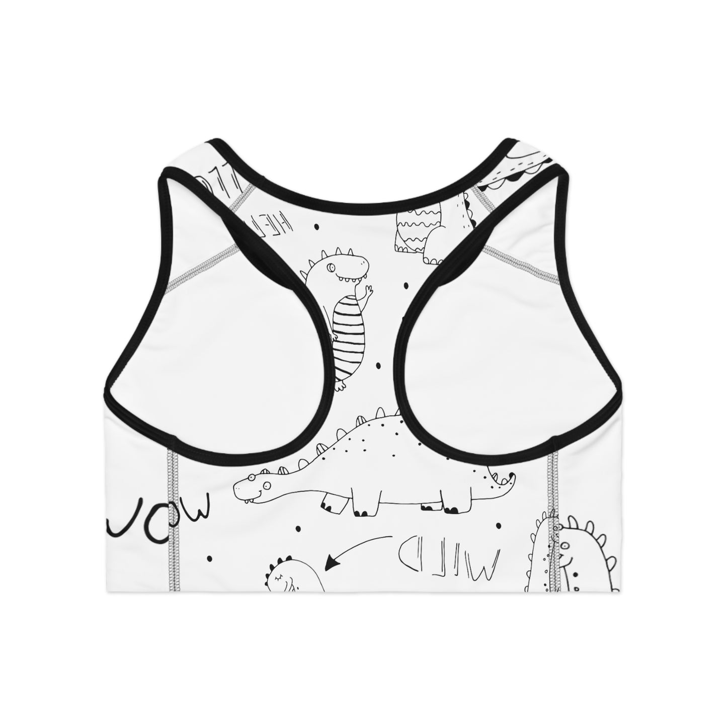 Doodle Dinosours - Inovax Sports Bra