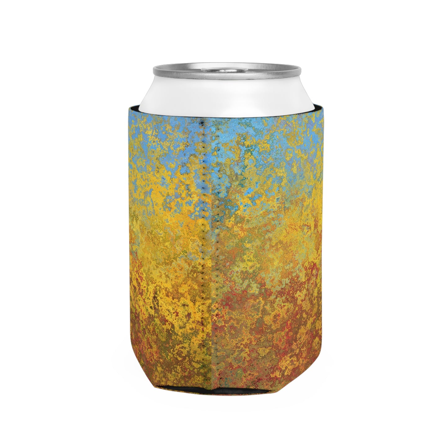 Gold and blue spots - Inovax Can Cooler Sleeve