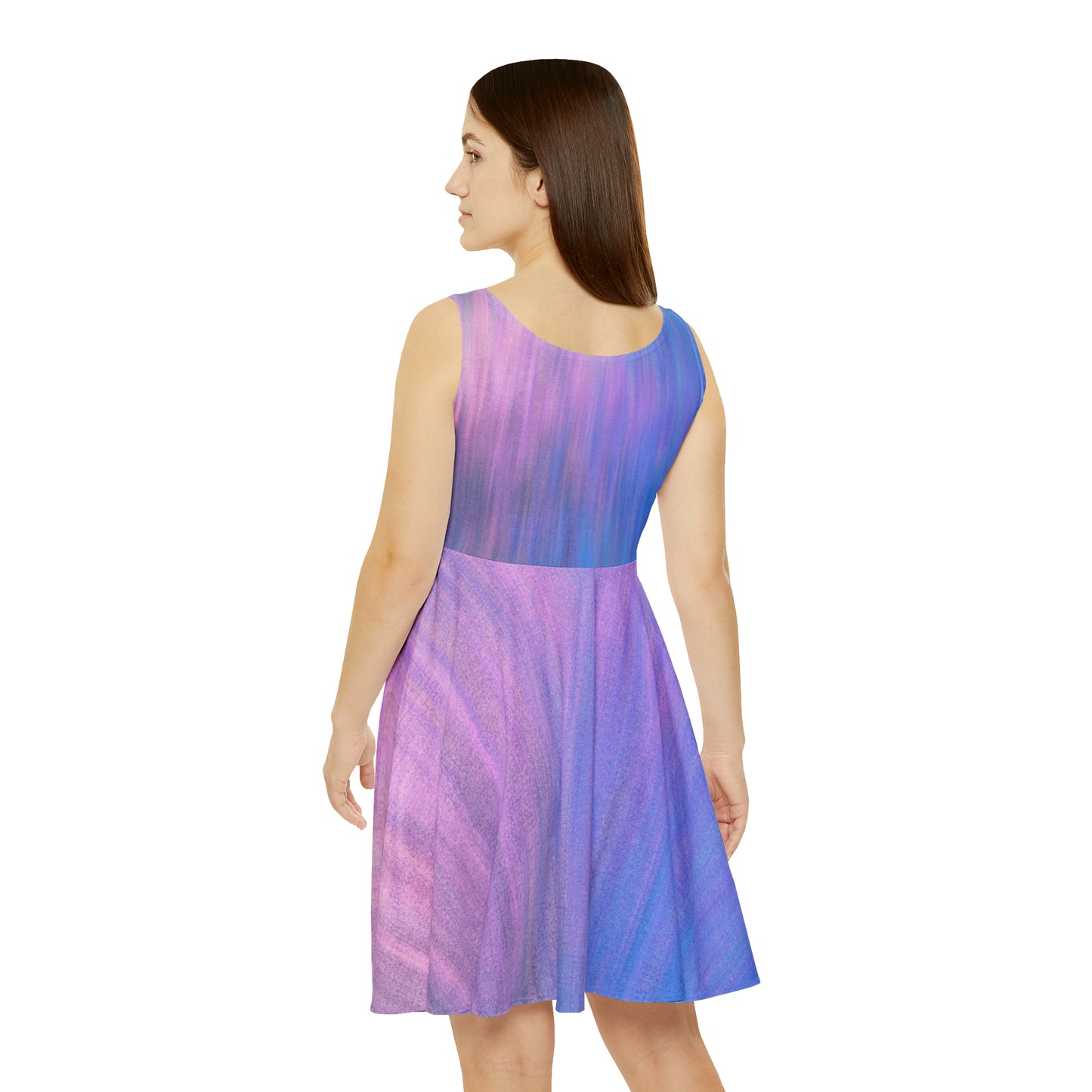 Blue & Purple Metalic - Inovax Women's Skater Dress