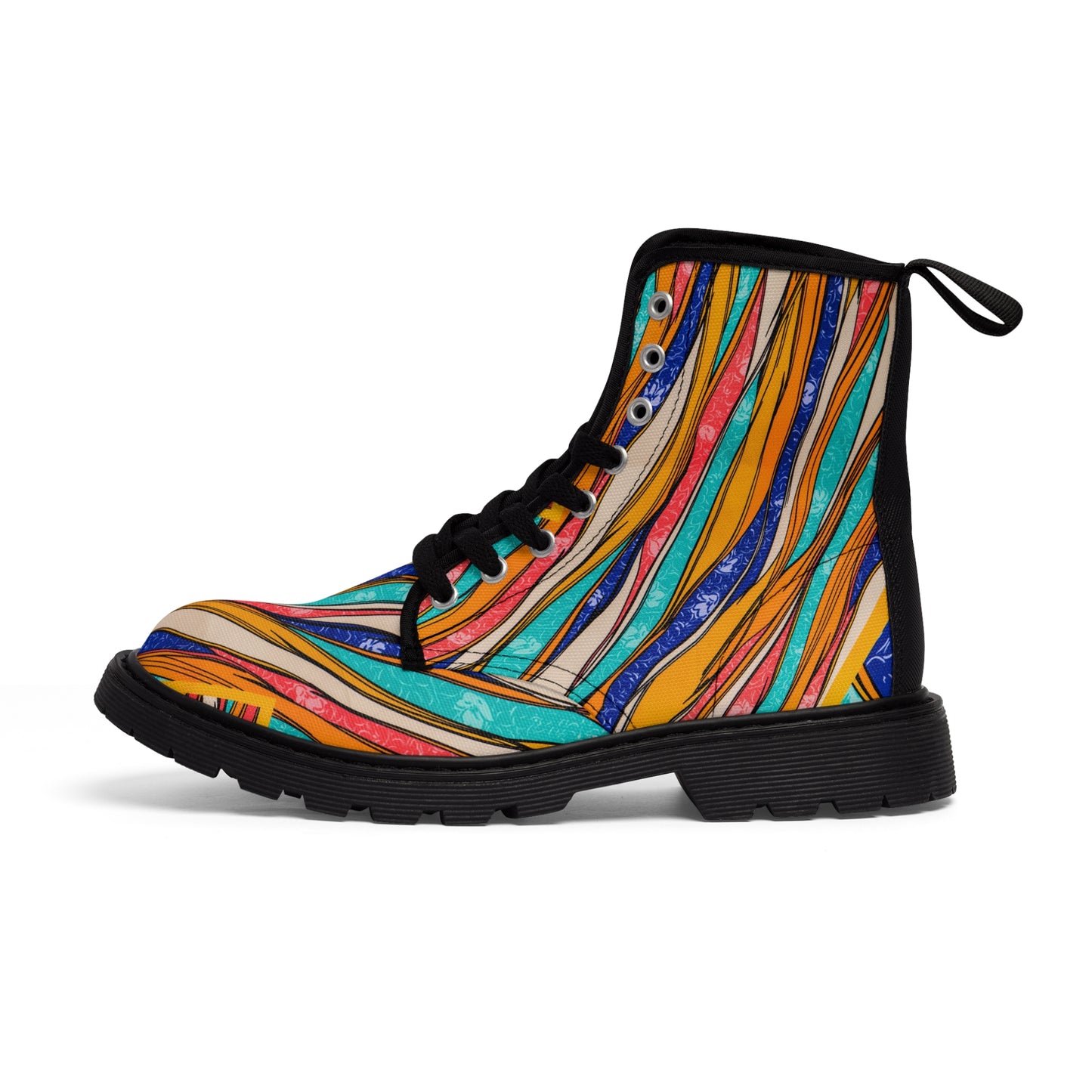 Color Brushstroke - Inovax Woman's Canvas Boots