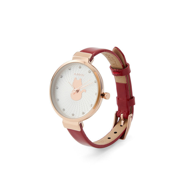 Montre à cadran de chat Simple, mignonne, montre d'étudiant de dessin animé pour fille, montre à la mode pour femme