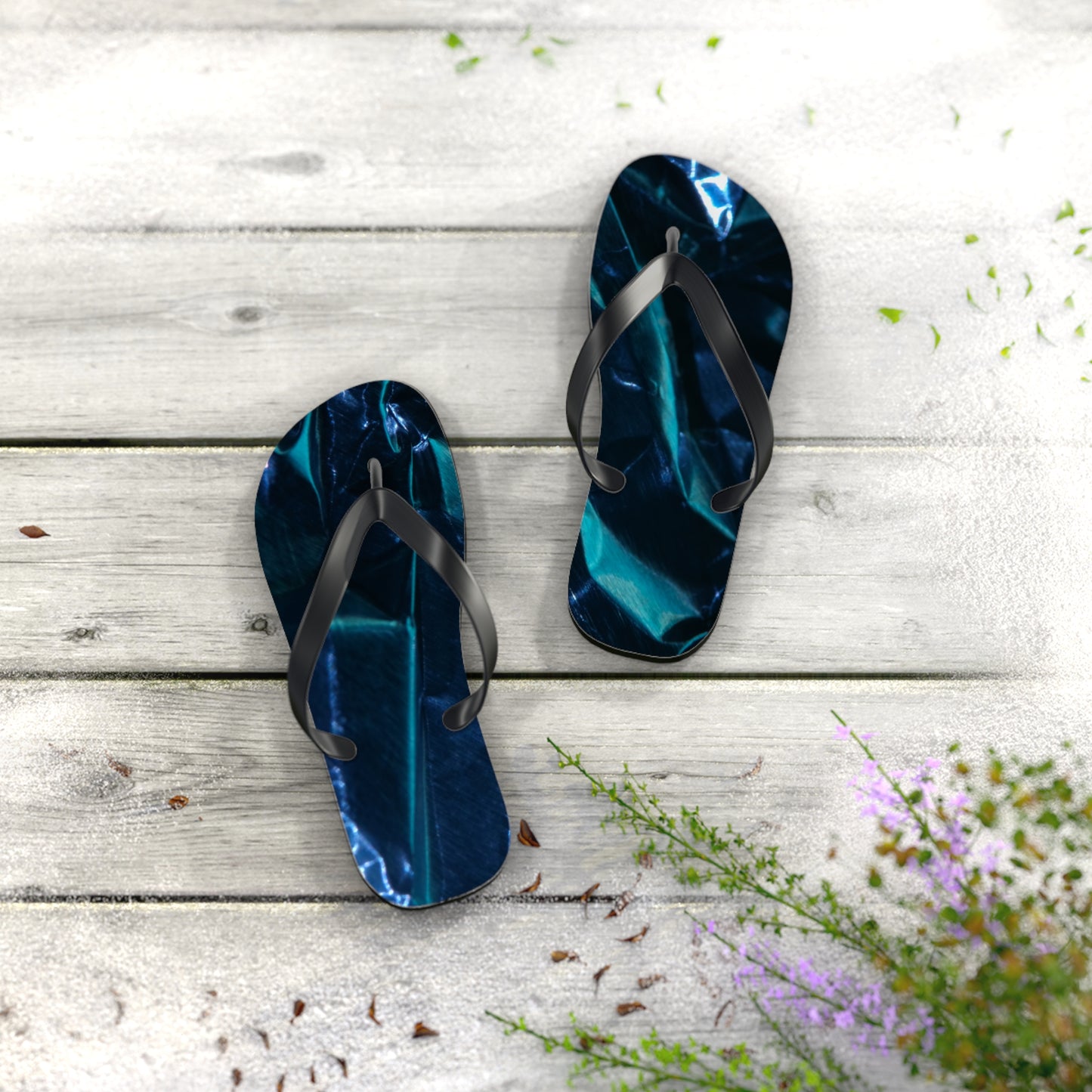 Blue Metalic - Inovax Flip Flops