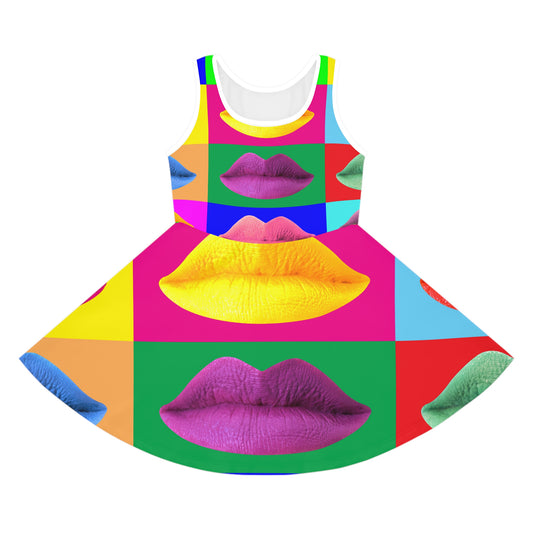 Pop Mouth - Vestido veraniego sin mangas para niña Inovax