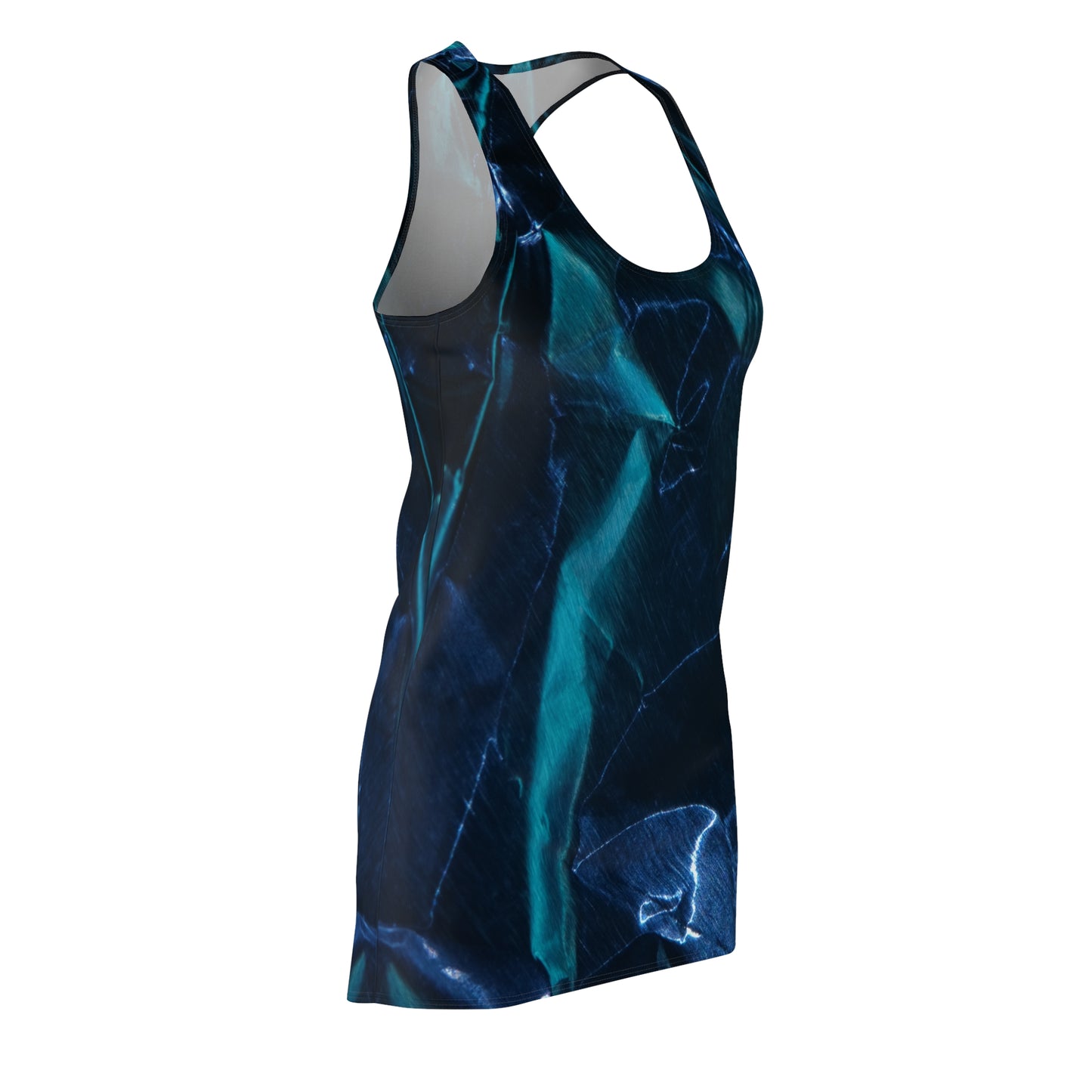 Blue Metalic - Inovax Women's Cut & Sew Racerback Dress