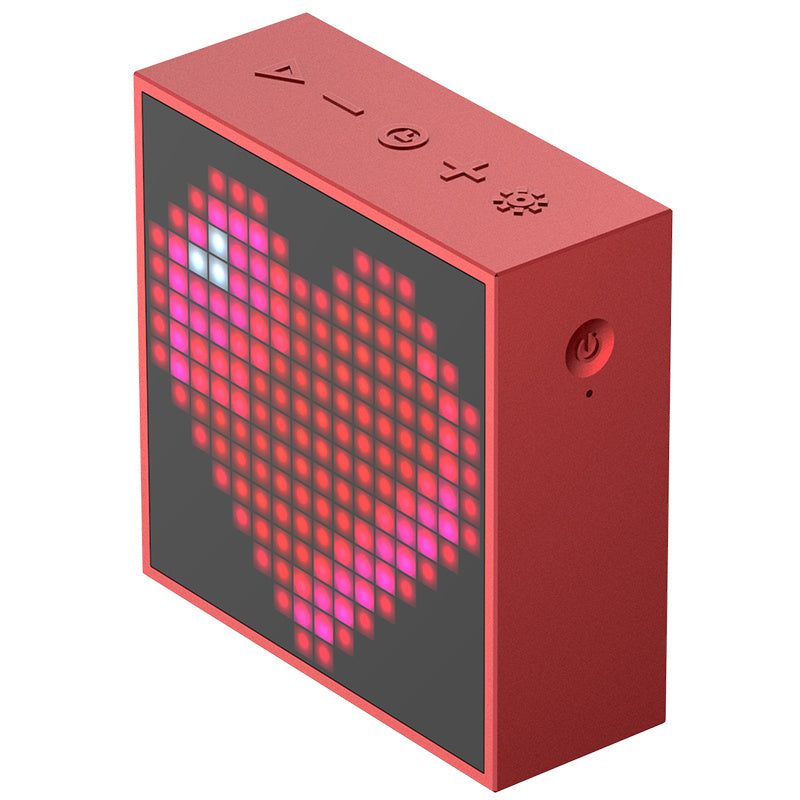 Haut-parleur Portable Bluetooth avec réveil, affichage LED Programmable pour la création d'art Pixel, cadeau Unique