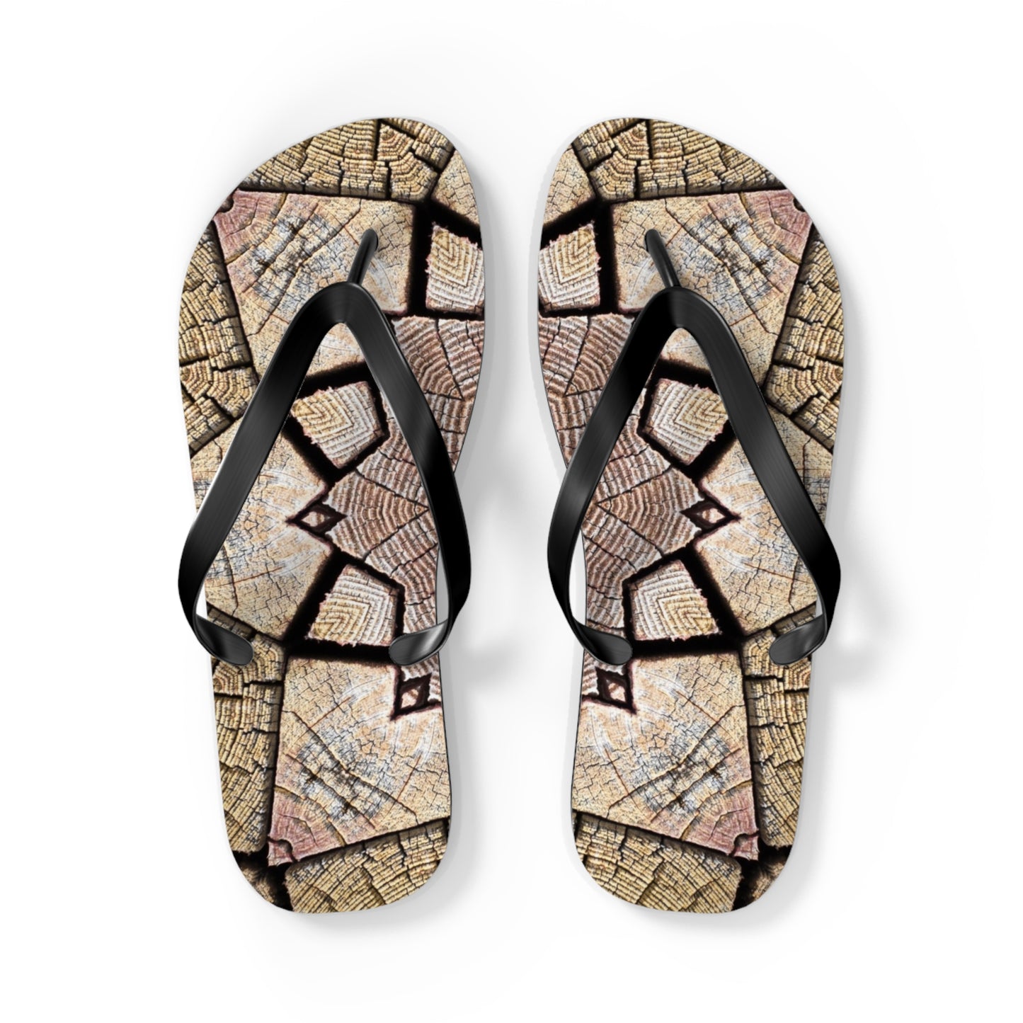 Brown Mandala - Inovax Flip Flops