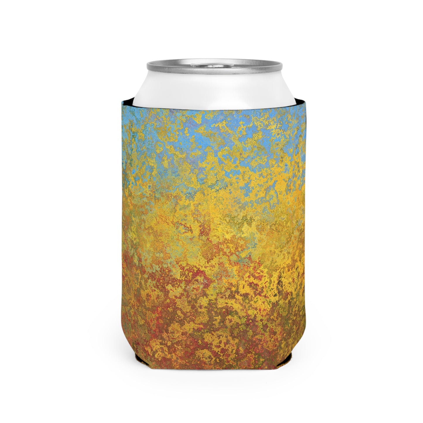 Gold and blue spots - Inovax Can Cooler Sleeve