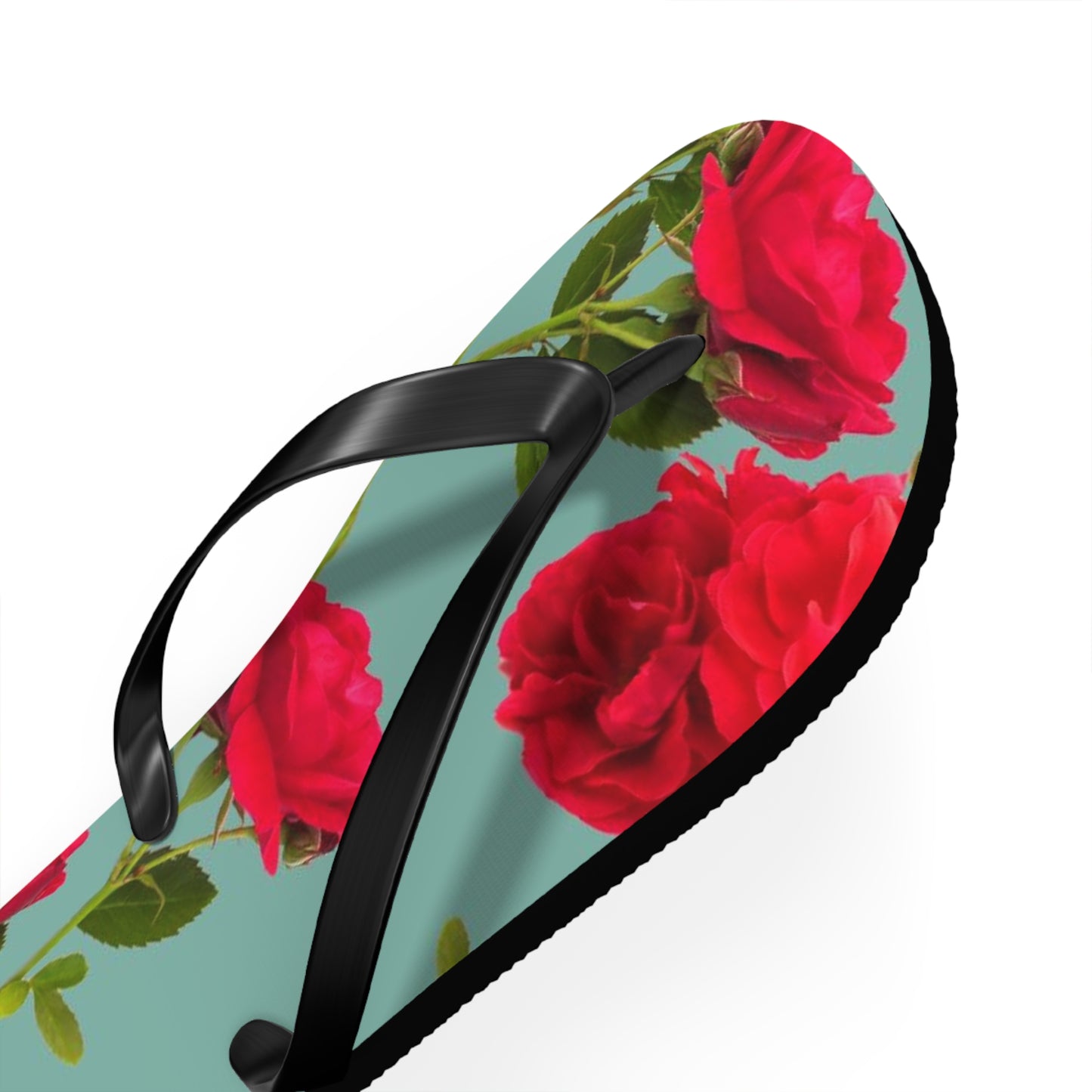 Red Flowers and blue - Inovax Flip Flops