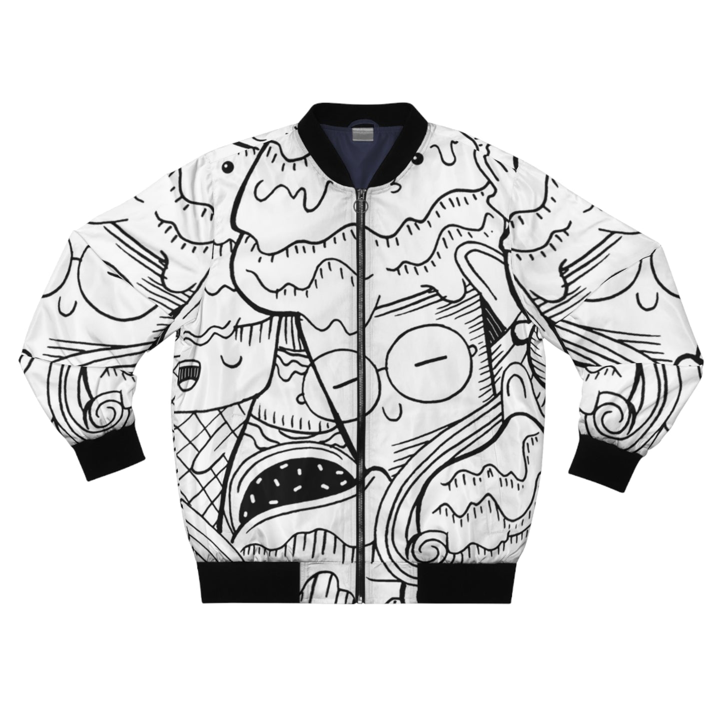 Doodle Icecream - Chaqueta bomber para hombre Inovax