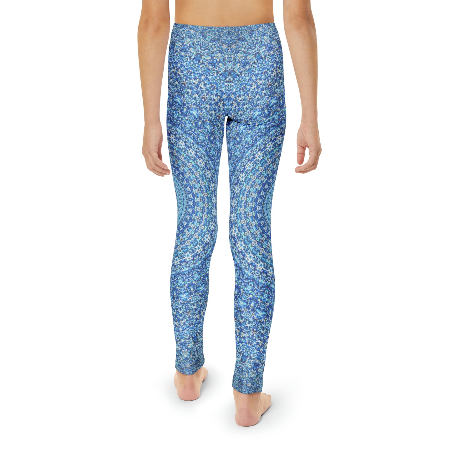 Mandala bleu - Leggings pleine longueur pour jeunes Inovax